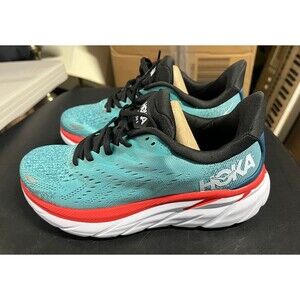 Hoka Clifton 8 Women's Running Shoes Real Teal Aquarelle Size 7 B No Box